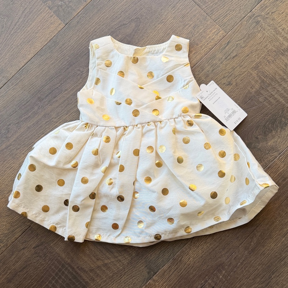 Gold Polka Dot Dress